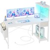 TIQLAB Gaming Desk 47 inch with Power Outlet and LED