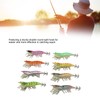 8pcs Shrimp Lures Luminous Silicone Realistic with Sound Beads Shrimp