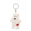 NICI Key Ring Dog White with Heart 5 cm