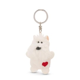 NICI Key Ring Dog White with Heart 5 cm