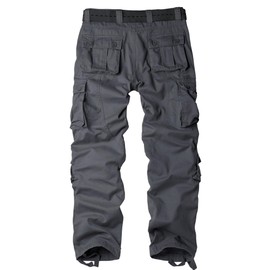 AKHIKING Men's BDU Cargo Tactical Ripstop Casual Lightweight Baggy Military Combat M65 Work Pants with 8 Pockets(No Belt) 38