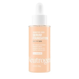 Neutrogena Base de suero para piel sensible saludable con Pro-Vitamina B5, corrección de color y minimización de poros, base líquida y suero facial, c