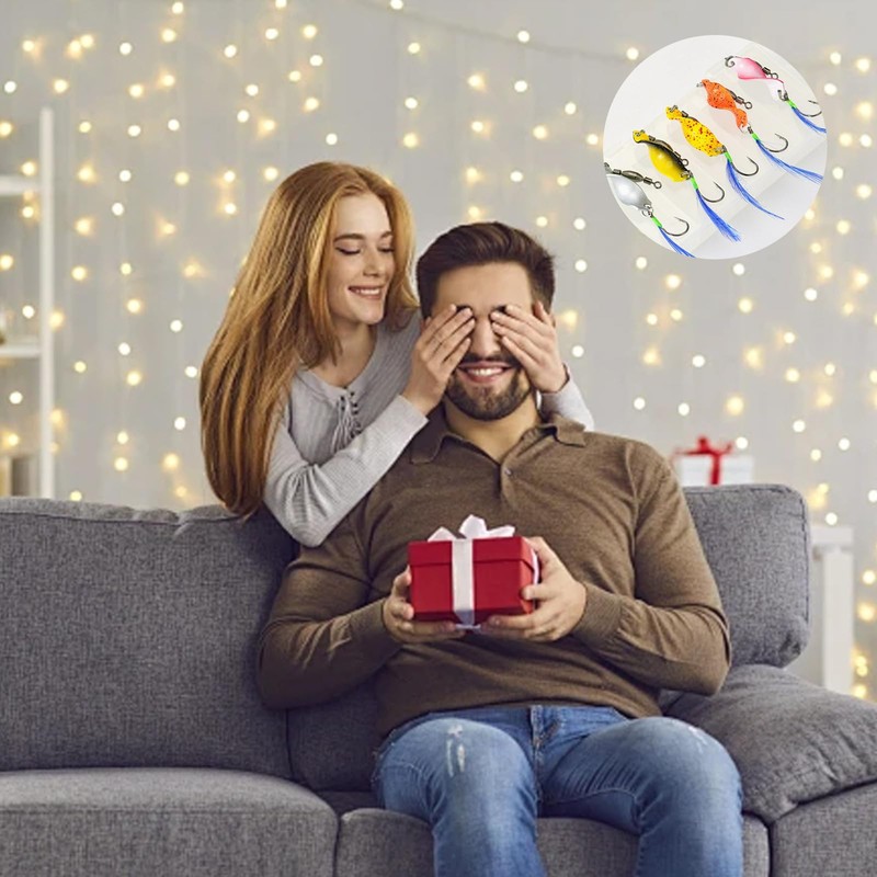 CHSEROK Angelköder Set, 10 Stück Spiralform Angelköder, Bunt Gefiedert Kunstköder