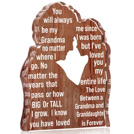 Valentines Grandma Gifts from Granddaughter, Grandmother Birthday Gift Idea Best Grandma Ever Great Grandmas Christmas Mothers Day Grandparents Gigi Nana Present Acrylic Plaque Sign