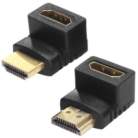 KAUMO HDMI Direction Converter (90 Degree 270 Degree Set of 2) Sideways Plug HDMI Right Angle Connector