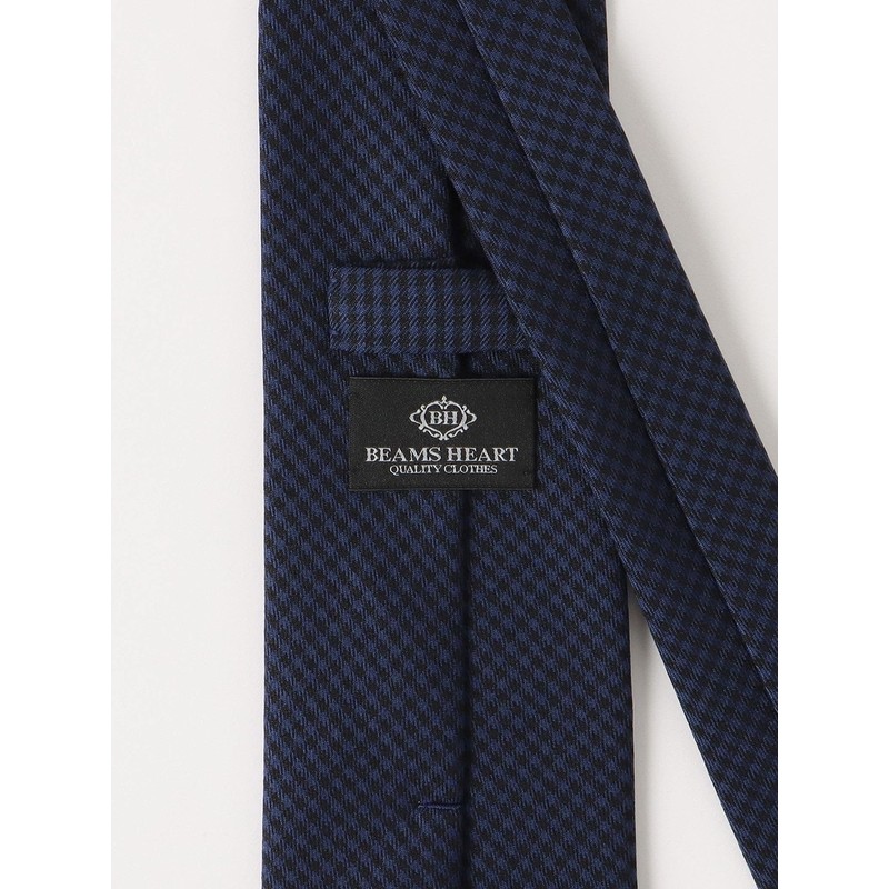 Beams Heart Men's Gun Club Check Necktie, navy