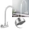G1/2 Sink Faucet Wall-in 360 Degree Rotating Water Tap Single