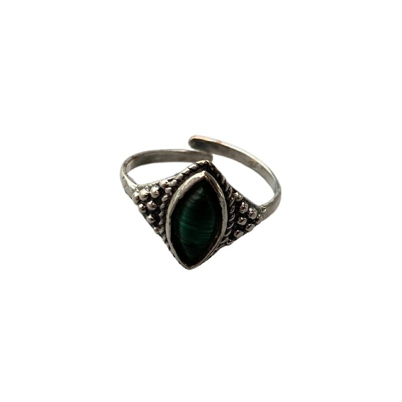 VIE Harlequin Marquise Cluster Ring, Malachite