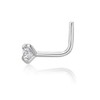 Lavari Jewelers 20 Gauge L-Shape Nose Stud for Women or