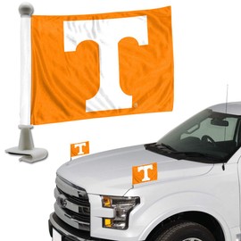 FANMATS 61929 Tennessee Volunteers Ambassador Car Flags - 2 Pack Mini Auto Flags, 4in X 6in, Perfect for Hood or Trunk