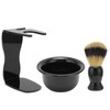 3pcs Shaving Brush Set Beard Shaving Brush Bowl Safety Shaving