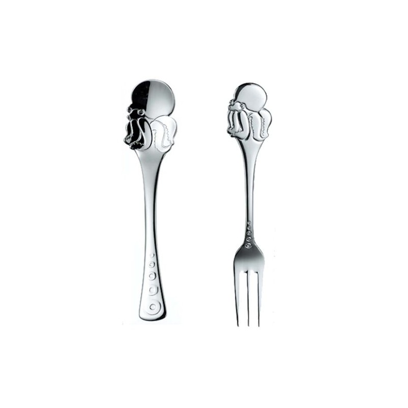 Nagao Marine Mate Spoon Fork Octopus Set of 2 Made