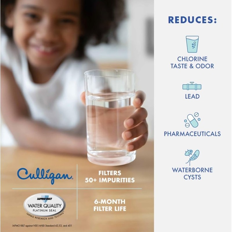 Culligan CUW4 Refrigerator Water Filter | Replacement for Whirlpool Water