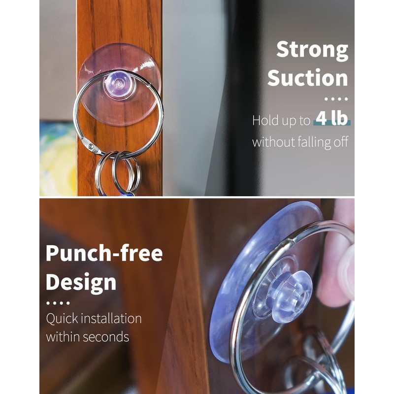 Pawfly 20 Pack Clear Suction Cups 1.8 Inch PVC Plastic