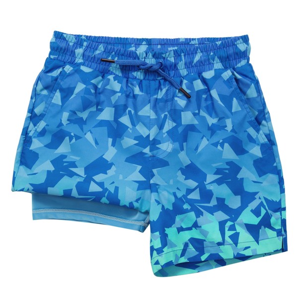Rokka&Rolla Boys' Swim Trunks with Boxer Brief Liner Compression Anti