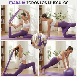 16PCS Kit de Pilates en Casa,Círculo Mágico 38cm,Pelota Pilates 25cm,5PCS Banda Elástica Multinivel,Calcetines Yoga,Alfombrilla Antideslizante,Banda d