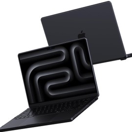 Soonjet para Funda MacBook Pro 14 Pulgadas 2023-2021 M3 Pro/MAX A2918 A2992 M2 A2779 M1 A2442 [100% Color Original Coincidente] Case Protectora Rígida Carcasa Mate - Negro Espacial Transparente