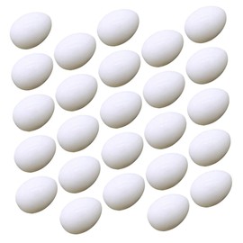 Generic 50pcs Realistic Simulation Pigeon Eggs for Breeding Imitation Bird Hatching Supplies Faux Eggs for Easter Decorations Lifelike Design for Pigeon Raising