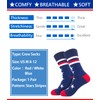 Men's American Flag Socks, Patriotic Stars Stripes Red White and