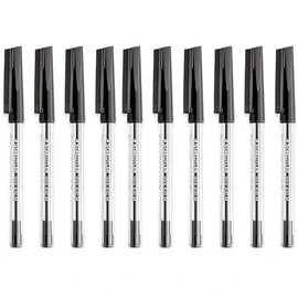 STAEDTLER Medium 0.5mm 430 M Stick Ballpoint Pens Writing Pen Smooth - Black Ink (10)