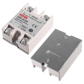 Alinan 2pcs SSR-25DD Solid State Relay DC to DC Input 3-32VDC Output 5-200VDC Single Phase Solid State Relay