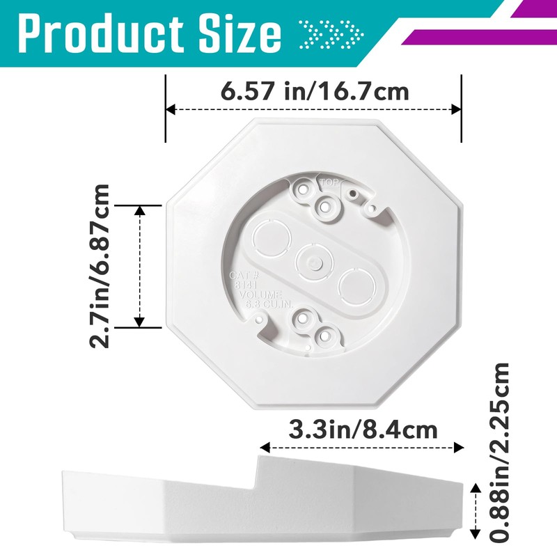 2 Sets 8141 Siding Mounting Blocks, Vinyl Outdoor Mounting Plate