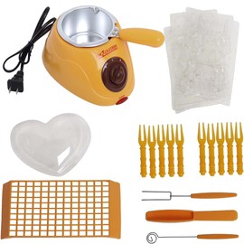 Chocolate Melting Pot Kit Heating Machine Electric Chocolate Tools Candy Chocolate Maker Electric Chocolatiere Melting Pot Candy Chocolate Maker Baking Handmade DIY Gourmet Tools Yellow