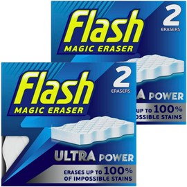 Flash Magic Eraser Sponge | Ultra Power Magic Sponge | 2x2 Pack of sponges