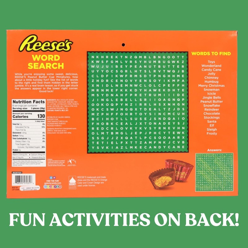 Galerie Reese's Peanut Butter Cup Advent Calendar 2024 with 24