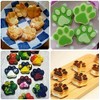 ROTDAM Puppy Cat Dog Paw Shaped Silicone Mold 2PCS-6 Cavity