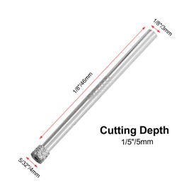 Luomorgo 12Pcs 4mm/5/32 inch Diamond Hole Saw, 1/5 inch Cutting Depth Diamond Diamond Drill Bits for Glass Ceramic Marble Porcelain Tile Granite Quartz Gemstone