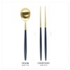 Bogen Matinee Dinnerware Spoon and Chopsticks Set - Gold Flatware
