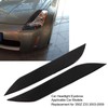 2pcs Headlight Eyebrow Eyelids Trim Decoration Car Light Eyebrow Replacement