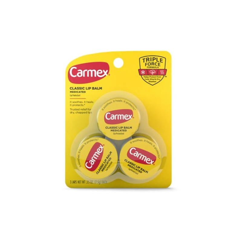 Carmex Bálsamo labial curativo Everyday, 0.25 oz, 3 unidades