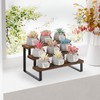 YINMIT Wooden Perfume Organizer, Tiered Cologne Organizer for Men, Black