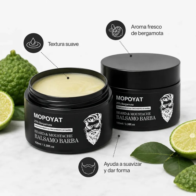 Kit 2 Unidades Balsamo Para Crecer La Barba Al 20%