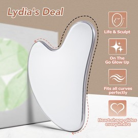 304 Stainless Steel Gua Sha Facial Tools. Comfort Guasha Tool for Face or Body Massage. Skin Care Tool for Body Treatment, Metal Beauty Essentials:_1 pack