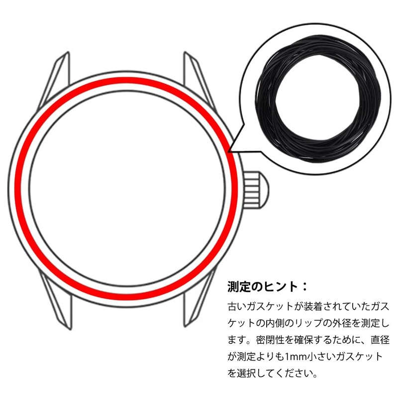 TICFROG Watch Back Case O-Shape Waterproof Ring, Watch Parts Back