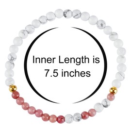 Haoze Sister Bracelet Gifts from Sister, Natural Stone Morse Code Beaded Bracelet Secret Message Jewelry for Sister Birthday Gifts for Sister from Sister(Sister)