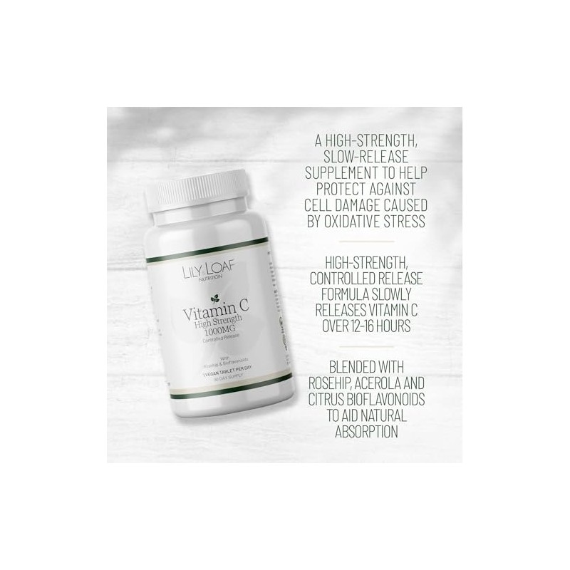 Lily & Loaf Vitamin C High Strength 1,000mg – Controlled