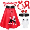 Breathffy Women Sock Hop Costume 1950s Poodle Skirt Costume Outfit