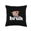 Pet Lizard Bruh Crested Gecko Lover Throw Pillow
