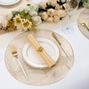 Evevda Gold Vinyl Placemats Set of 6 Flower Placemats Round