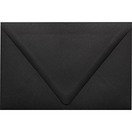 6 x 9 Booklet Envelopes Contour Flap Envelopes - Midnight Black (500 Qty.)