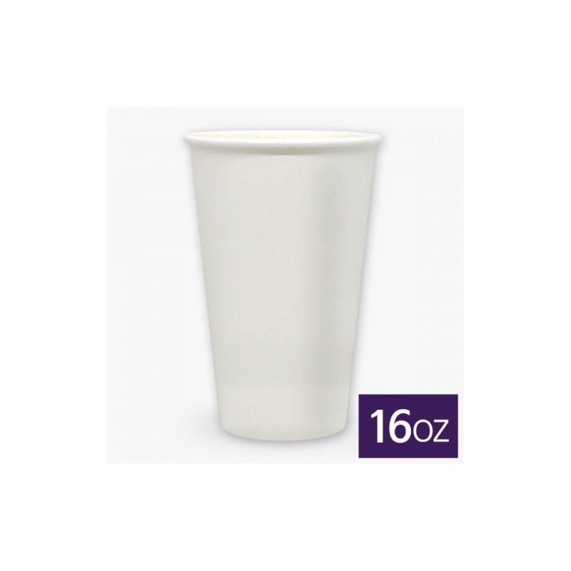 Eco-friendly paper cup plain 8oz/10oz/13oz/12oz/16oz (1000 pieces), plain 16oz /