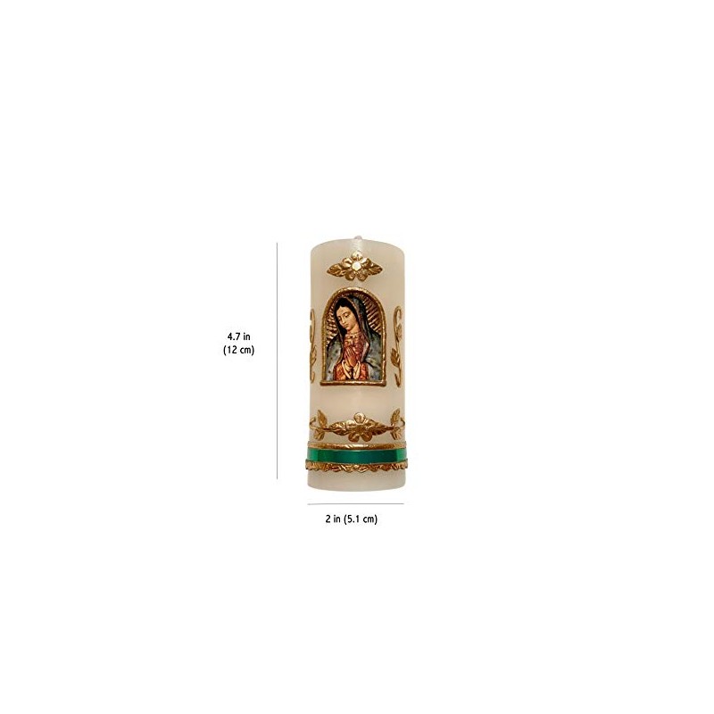 Small Our Lady of Guadalupe Made in Mexico Candle Cirio