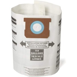 CRAFTSMAN CMXZVBE38767 General Purpose Wet Dry Vac Dust Collection Bags for Most 5 to 8 Gallon Shop Vacuums, Collects Dry Only Debris, Reduces Cleanup Time, 3-Pack