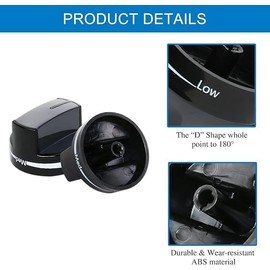 W10339442 Gas Stove Knob, Black Whirlpool Stove Parts Replacements fit for Whirlpool Range/Stove/Oven WPW10339442 PS3507188 (1 Pack)
