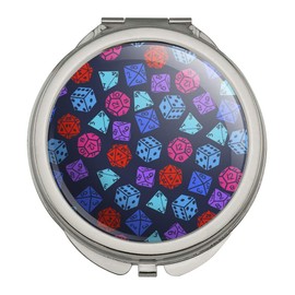 Dungeon Dice Pattern For Fighting Dragons Compact Travel Purse Handbag Makeup Mirror