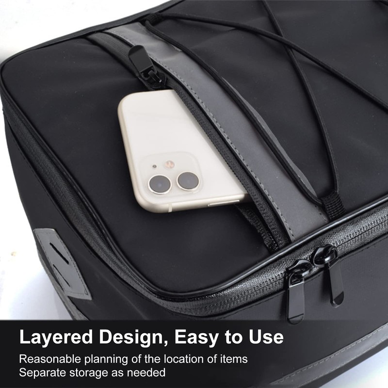 Okuyonic Bicycle Back Seat Bag Layered Design Waterproof Sturdy with